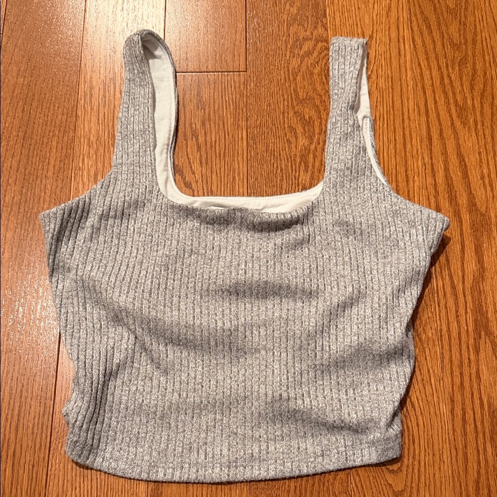 Abercrombie & Fitch Gray Ribbed Tank Top